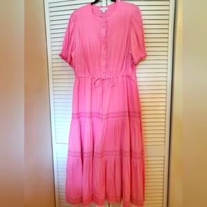 PIink Cotton Maxi Dress
